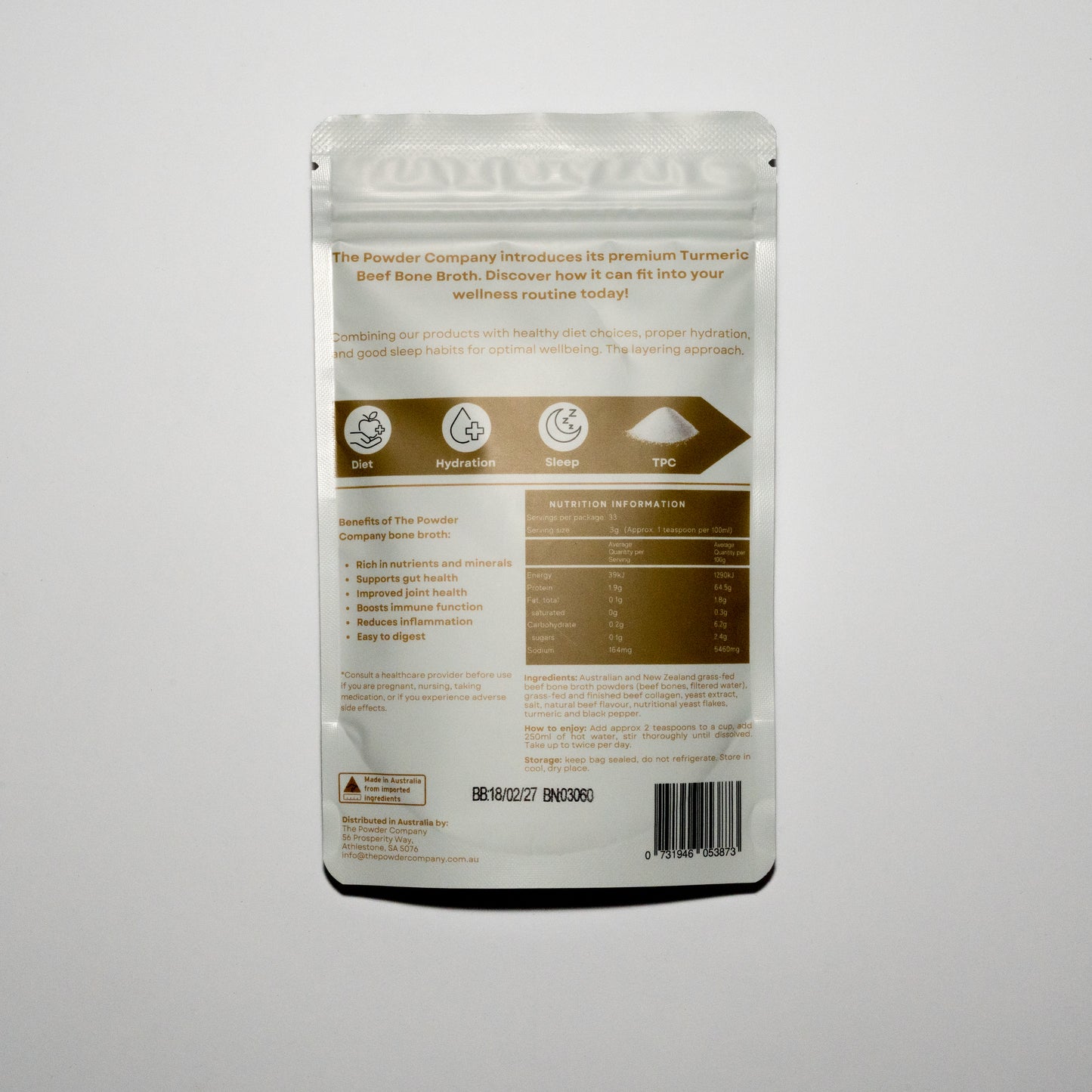 Tumeric Beef Bone Broth - 100g