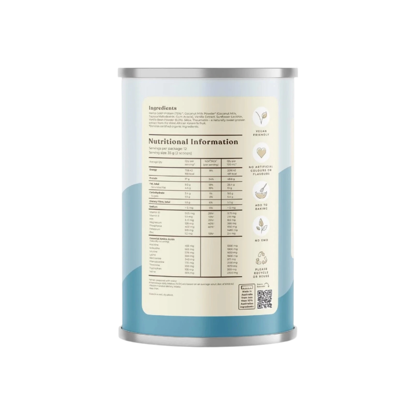 Organic Hemp Protein Vanilla - 420g